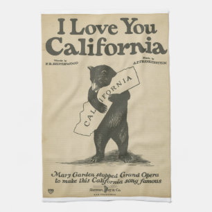 Je t'aime serviette de la Californie