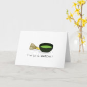 Je T'Aime Si MATCHA ! Carte de vœux pliées (Fleur jaune)