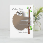 Je T'Aime Si Sloth Beaucoup...Sois Ma Carte (Debout devant)