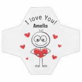 Je t'aime Stick Figure Cœurs Mignons (Plat)