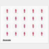 Je T'Aime Sticker Rond (Feuille)