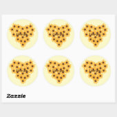 Je t'aime, Stickers Coeur Tournesol (Feuille)