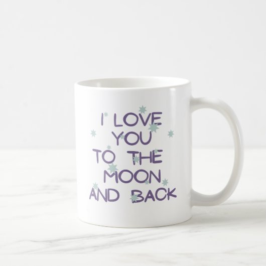 Je t'aime sur la Lune et derrière Coffee Mug (Droite)