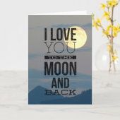 Je t'aime sur la Lune et la carte de retour (Fleur jaune)