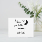 Je t'aime sur la Lune et la Carte Postale de retou (Debout devant)