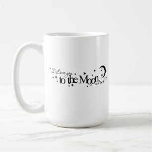 Je T'Aime Sur La Lune Et La Mug De Retour