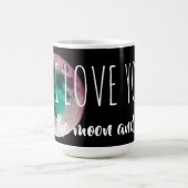 Je t'aime sur la lune et le dos Morphed Mug (Centre)
