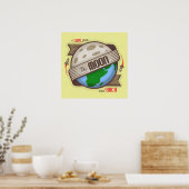 Je T'Aime Sur La Lune Et Le Dos - Poster (Cuisine)