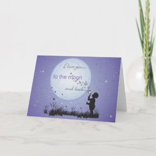 Je t'aime sur la lune et les cartes postales