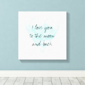 Je t'aime sur la lune et sur la toile de fond (Insitu (Plancher de Bois))