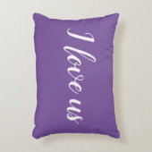"Je t'aime" sur un coussin d'accent Violet Violet (Devant(Vertical))