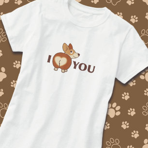 Je t'aime T-shirt Chien Corgi