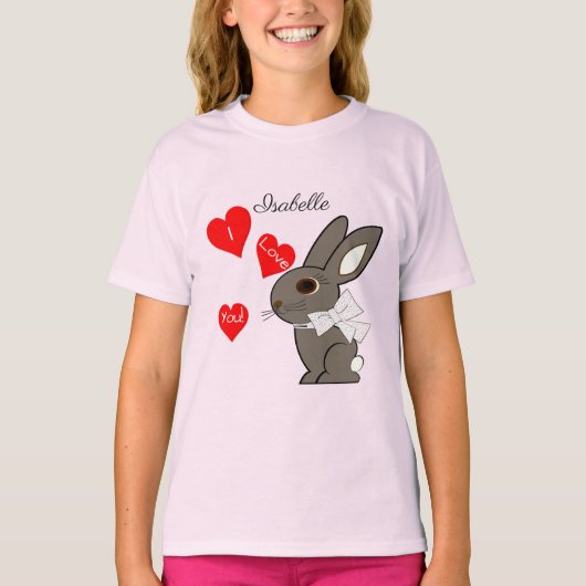 "Je T'Aime !" T-shirt filles (Devant)