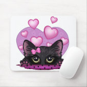 Je t'aime tapis de souris de chaton (Avec souris)