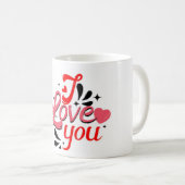 Je t'aime tasse de café (Devant droit)