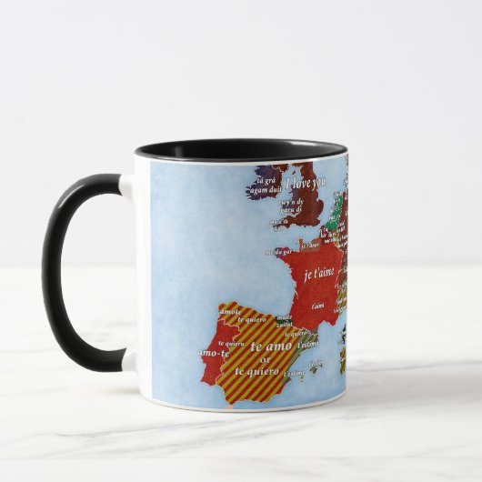 Je t'aime tasse de carte (Gauche)
