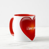 je t'aime tasse de coeur (Devant gauche)