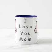 Je t'aime tasse de garçon de maman (Centre)