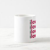 Je t'aime tasse de x 4 (Centre)