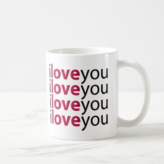 Je t'aime tasse de x 4 (Droite)