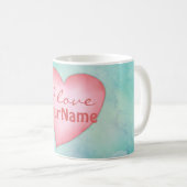 Je t'aime tasses nommées faites sur commande de (Devant droit)
