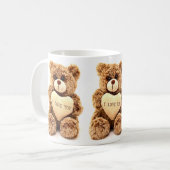 Je T'Aime Teddy Bear White Coffee Mug (Devant gauche)