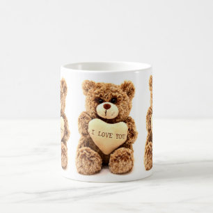 Je T'Aime Teddy Bear White Coffee Mug