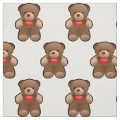Je t'aime tissu d'impression d'ours de nounours (Échantillon)