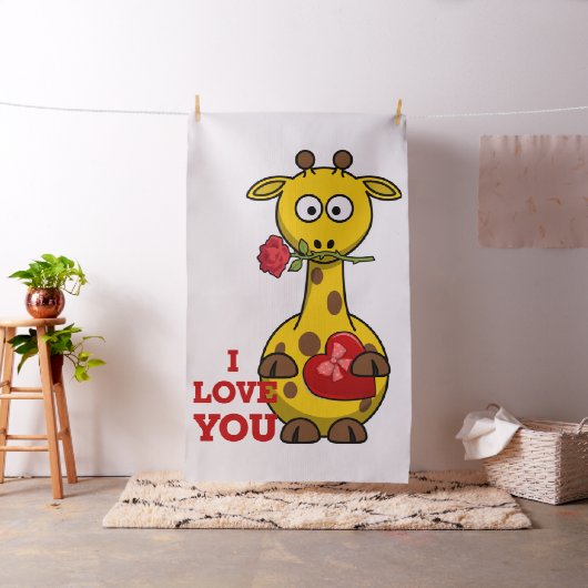 je t'aime tissu girafe (In Situ)