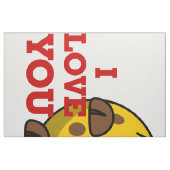 je t'aime tissu girafe (Fat Quarter)