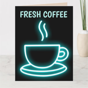 JE T'AIME UN GRAND COFFEE CARTE NEON CADRABLE