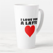 JE T'AIME UN GRAND MUG À CAFÉ LATTE (Angle droit)