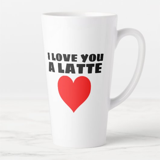 JE T'AIME UN GRAND MUG À CAFÉ LATTE (Droite)