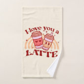 Je T'Aime Un Latte | Pun Coupe De Café Cute (Serviette à main)