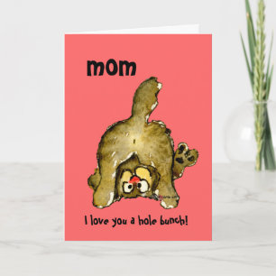 Je t'aime une carte de chat de maman de groupe de