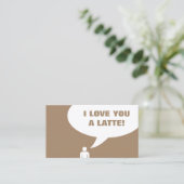 je t'aime une carte de punch café latte (Debout devant)