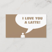 je t'aime une carte de punch café latte (Devant)