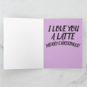 JE T'AIME UNE CARTE FRAMABLE LATTE CAFÉ NOËL (Intérieur)