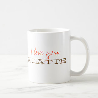Je t'aime une tasse de café fin sucré mignon