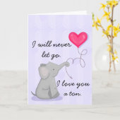 Je t'aime une tonne Carte éléphant (Fleur jaune)