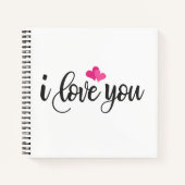 Je t'aime Valentine Calligraphie | Carnet (Devant)
