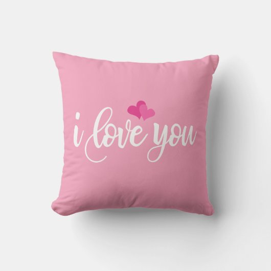 Je t'aime Valentine Calligraphie | Coussin décorat (Recto)