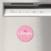 Je t'aime Valentine Calligraphie | Magnet (In Situ (Lave-vaisselle))