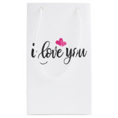 Je t'aime Valentine Calligraphie | Sac Cadeau (Dos)