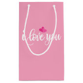 Je t'aime Valentine Calligraphie | Sac Cadeau (Dos)