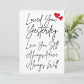 Je T'Aime Valentines Cartes De Jour Pour Couple (Debout devant)