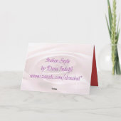 Je t'aimerai pour toujours carte (Dos)