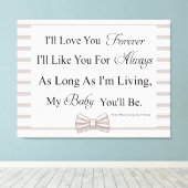Je t'aimerai pour toujours Citation de bébé toile (Insitu (Plancher de Bois))