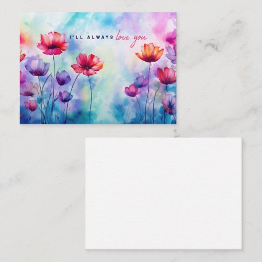 je t'aimerai toujours carte postale (Devant / Derrière)