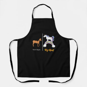 Je tante Mijn tante Eenhoorn T-shirt _ Funny Rainb Schort
